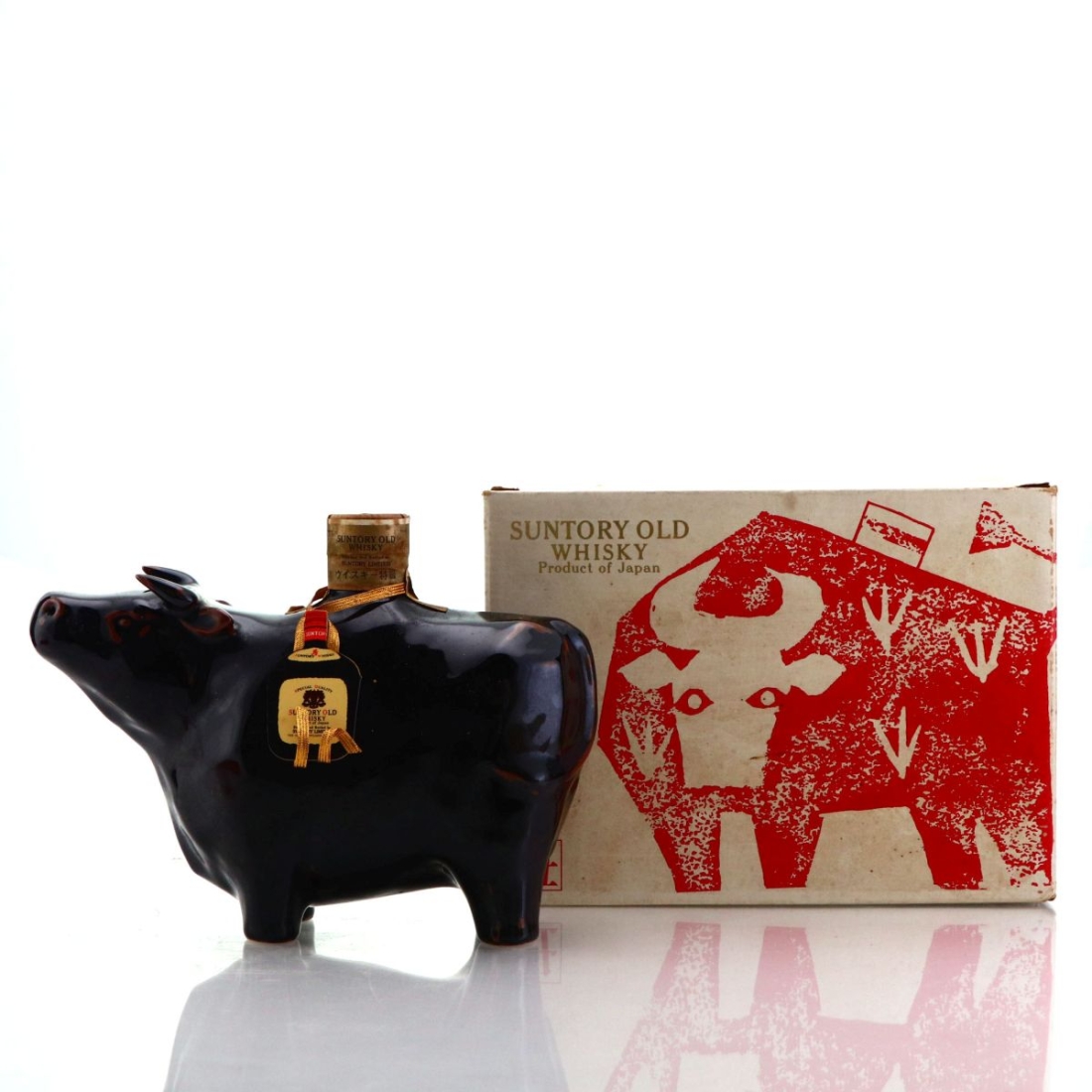 Suntory Old Whisky Zodiac Decanter / Year of the Ox 1985