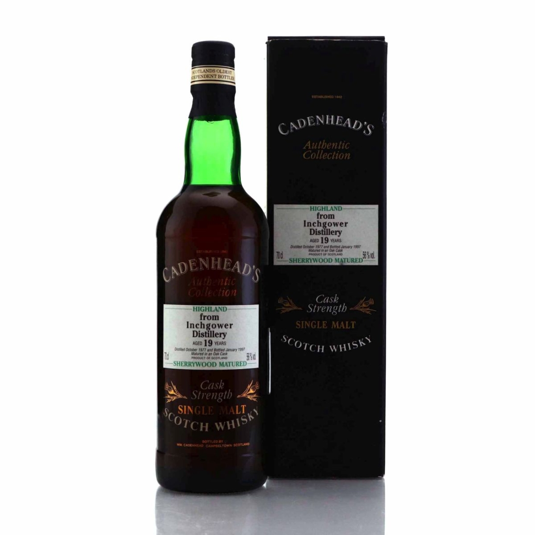 Inchgower 1977 Cadenhead's 19 Year Old Sherry Wood
