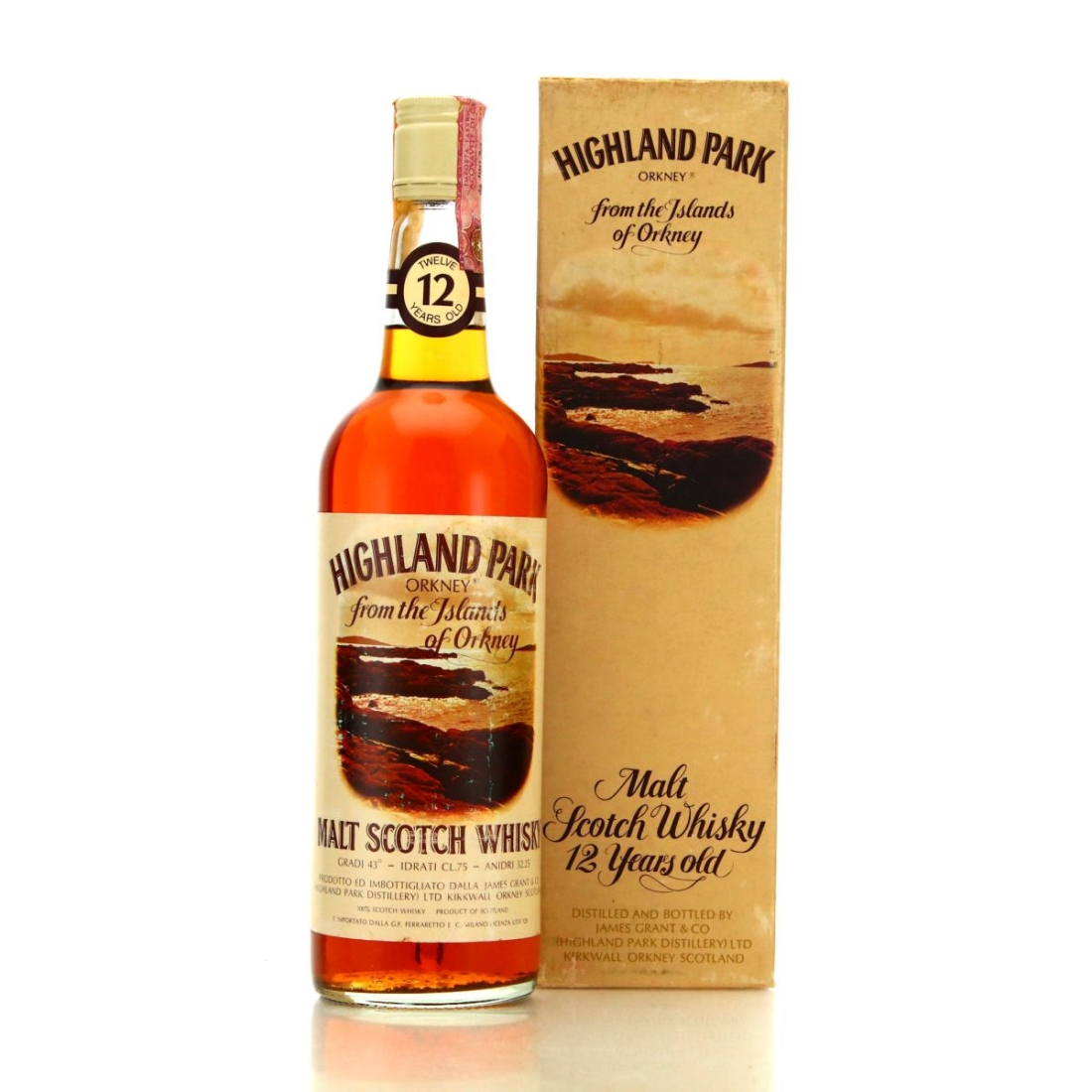Highland Park 12 Year Old 1970s / Ferraretto Import