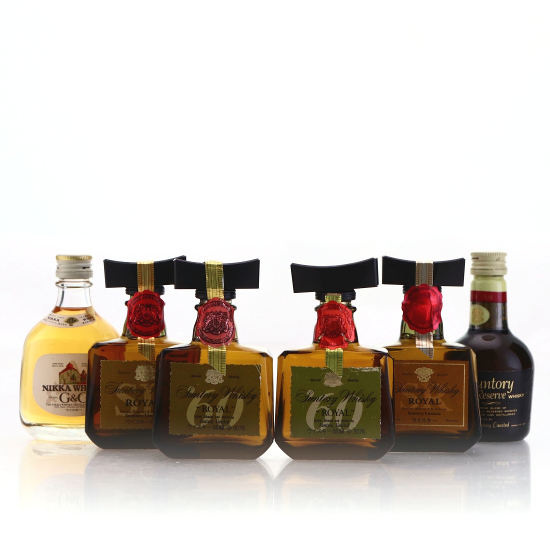 Suntory & Nikka Whisky Miniature x 6