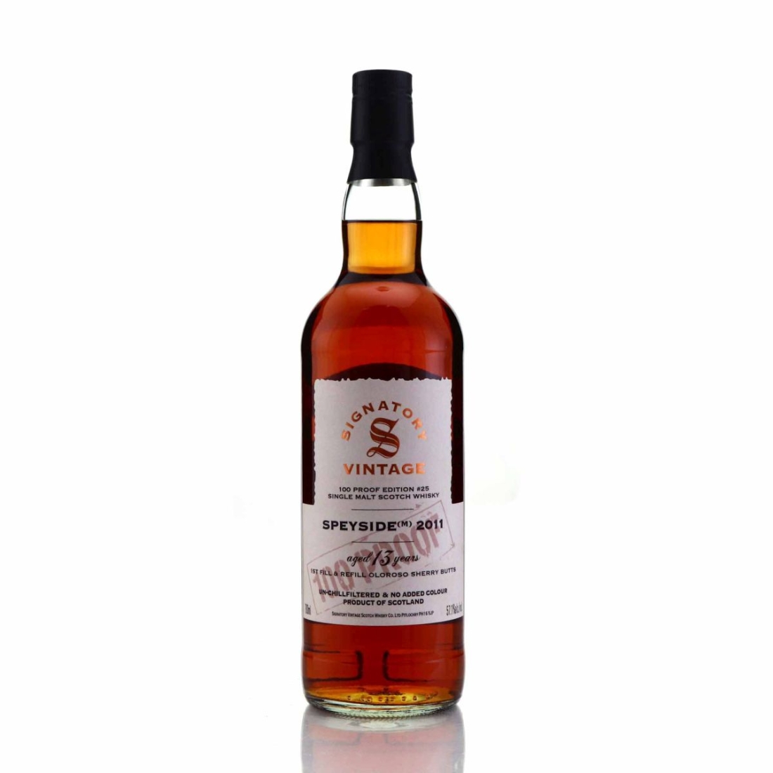 Macallan 'Speyside M' 2011 Signatory Vintage 13 Year Old 100 Proof