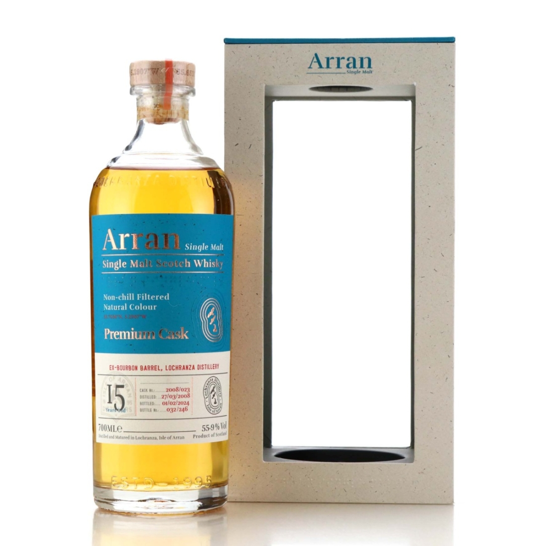 Arran 2008 Single Bourbon Cask 15 Year Old #23 / White Stagg