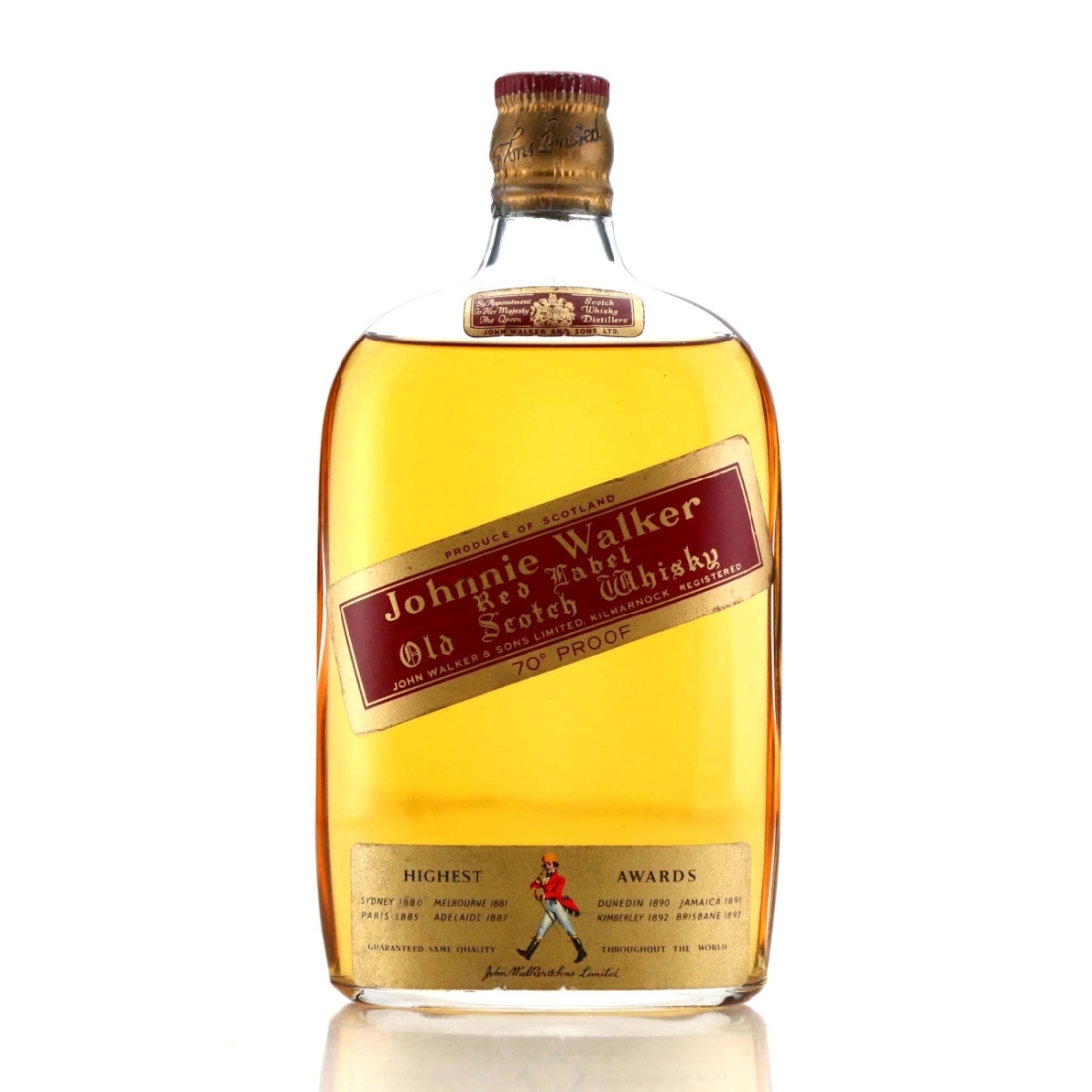 Johnnie Walker Red Label 1960s Half Bottle