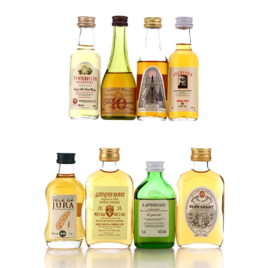 Single Malt Miniature x 8 / includes Glenury Royal