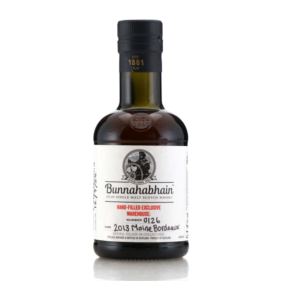 Bunnahabhain 2013 Hand Filled 20cl / Moine Bordeaux - Distillery Baggers Charity Lot