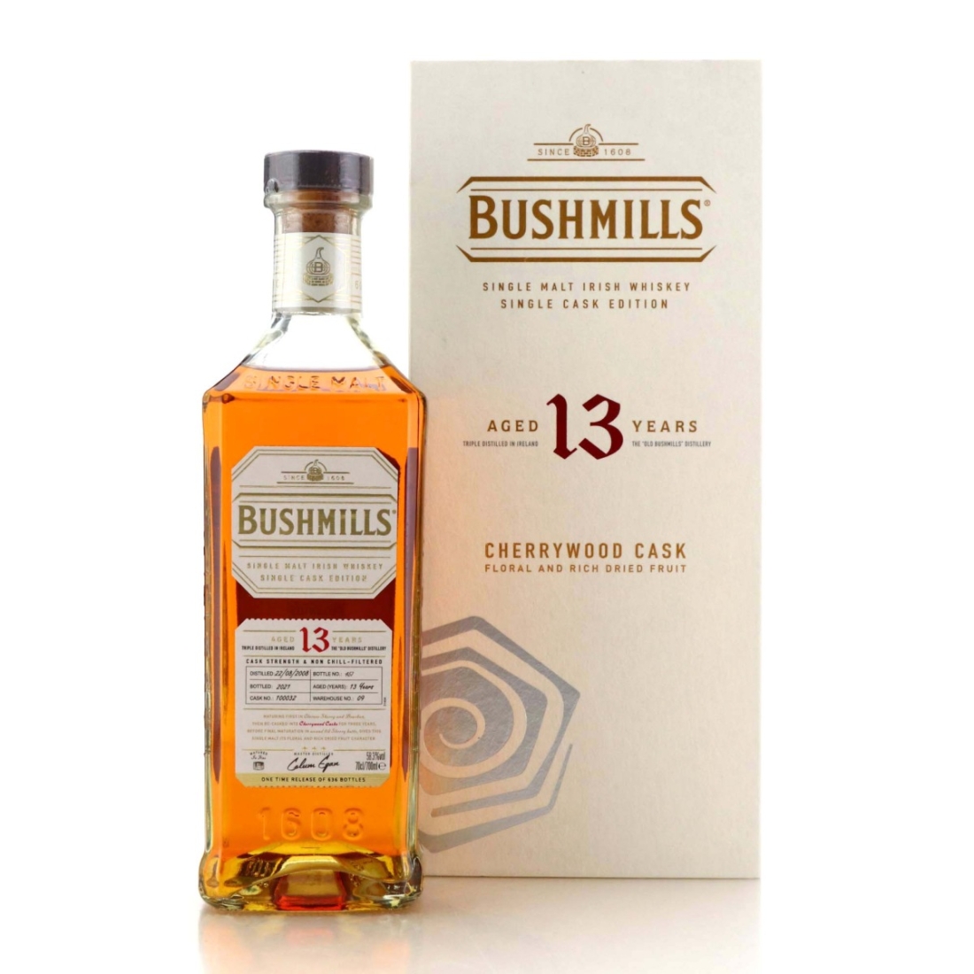 Bushmills 2008 Cherrywood Cask #100032 13 Years Old