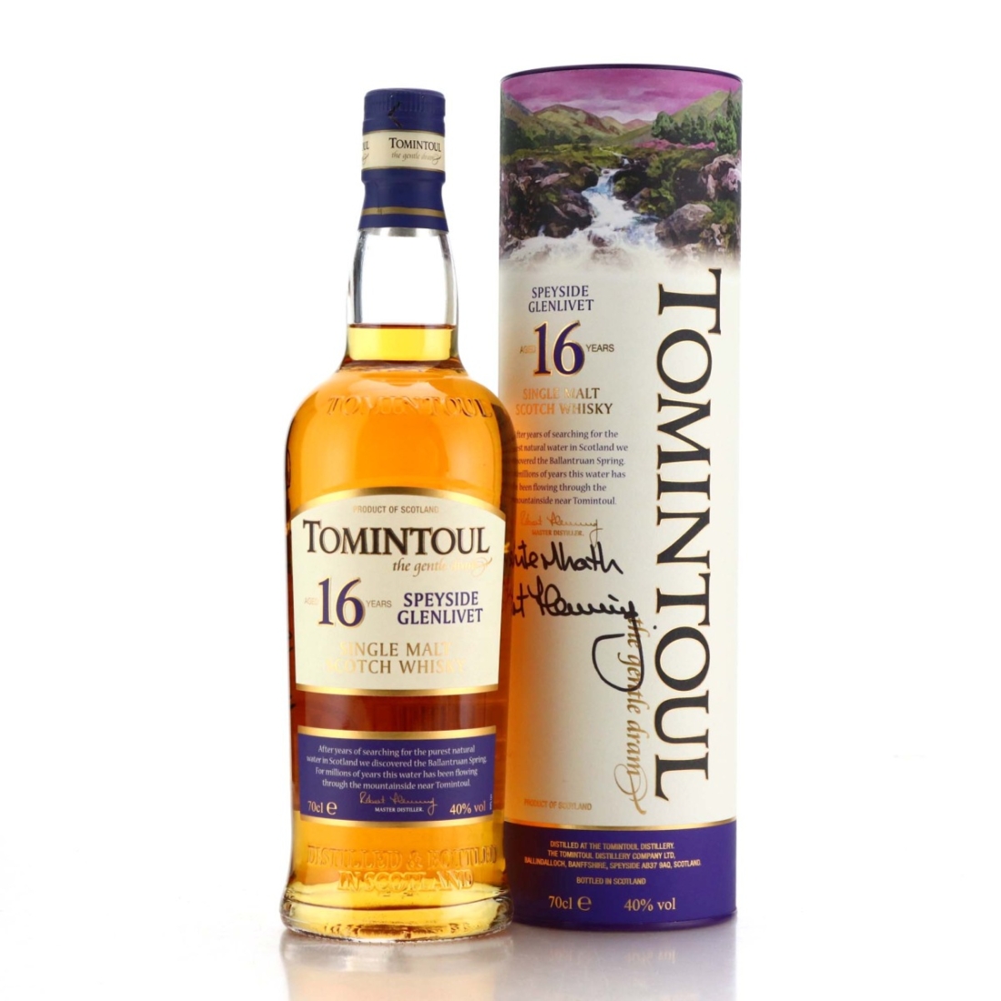 Tomintoul 16 Year Old / Distillery Baggers Signed Charity Lot
