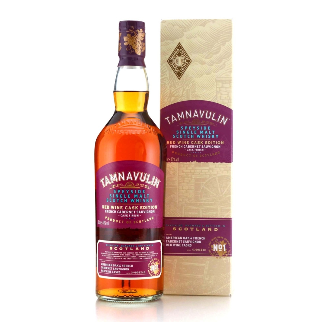 Tamnavulin Red Wine Cask Edition / French Cabernet Sauvignon - Distillery Baggers Charity Lot
