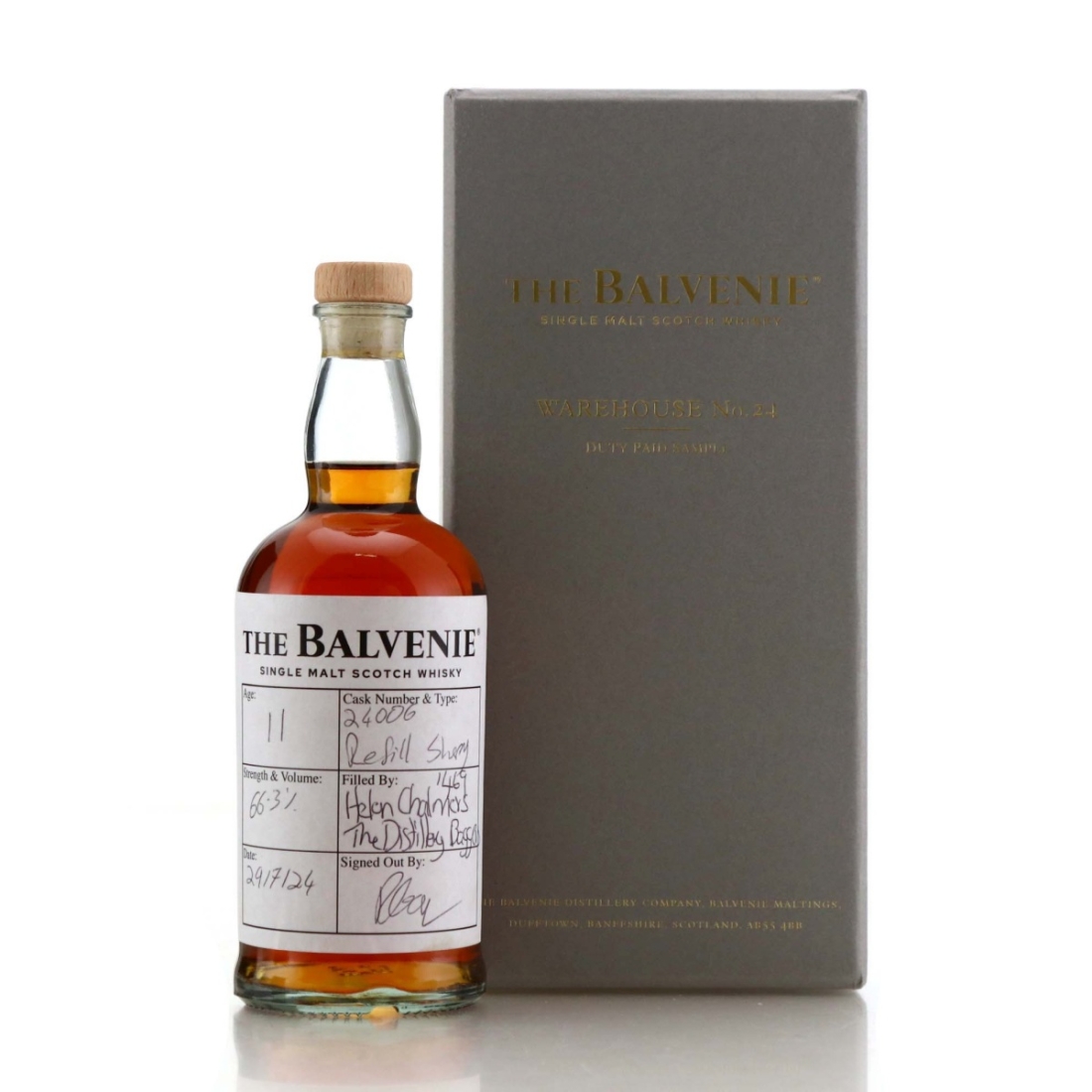 Balvenie 11 Year Old Single Cask #24006 20cl / Warehouse No.24 Sample - Distillery Baggers Charity Lot