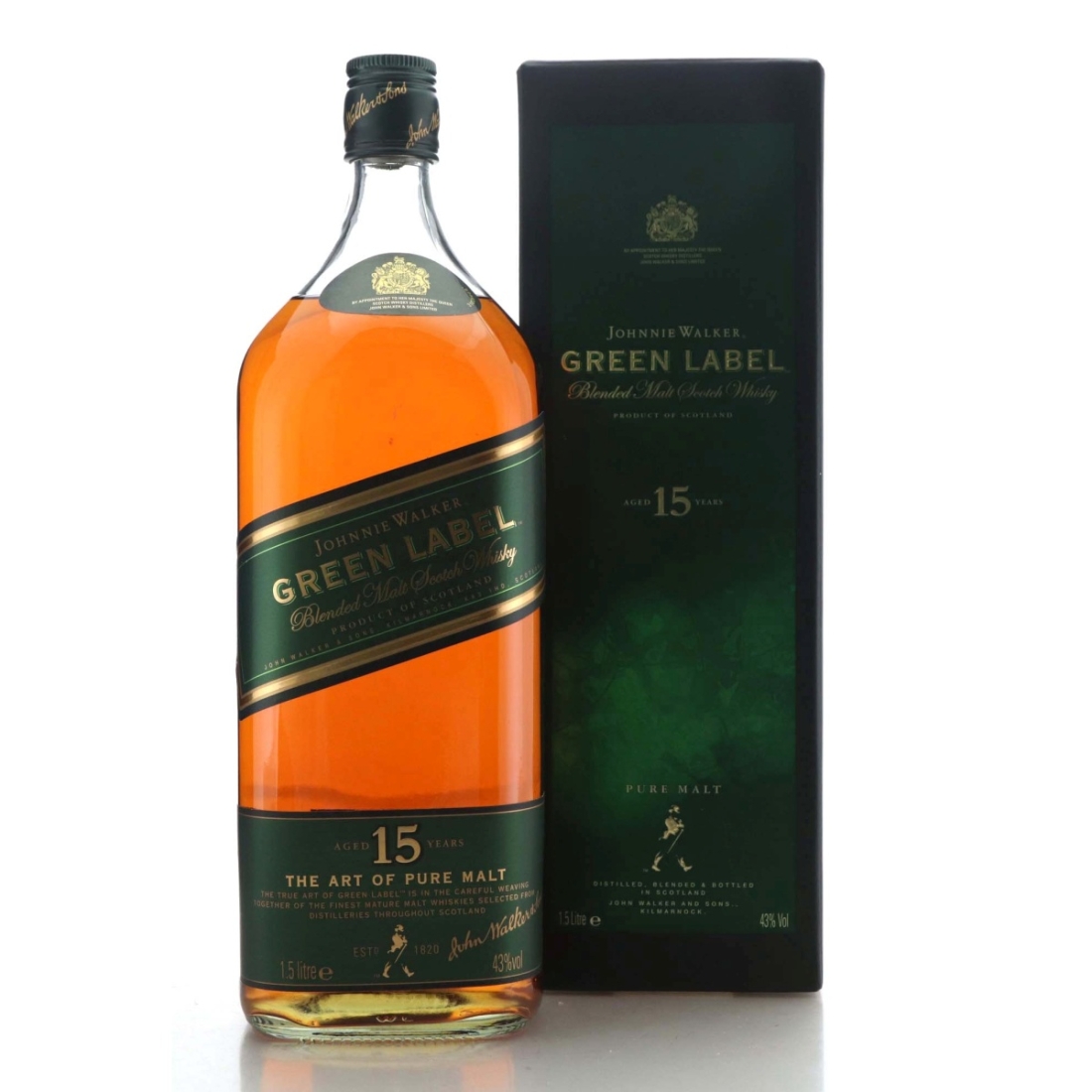 Johnnie Walker Green Label 15 Year Old 1.5 Litre