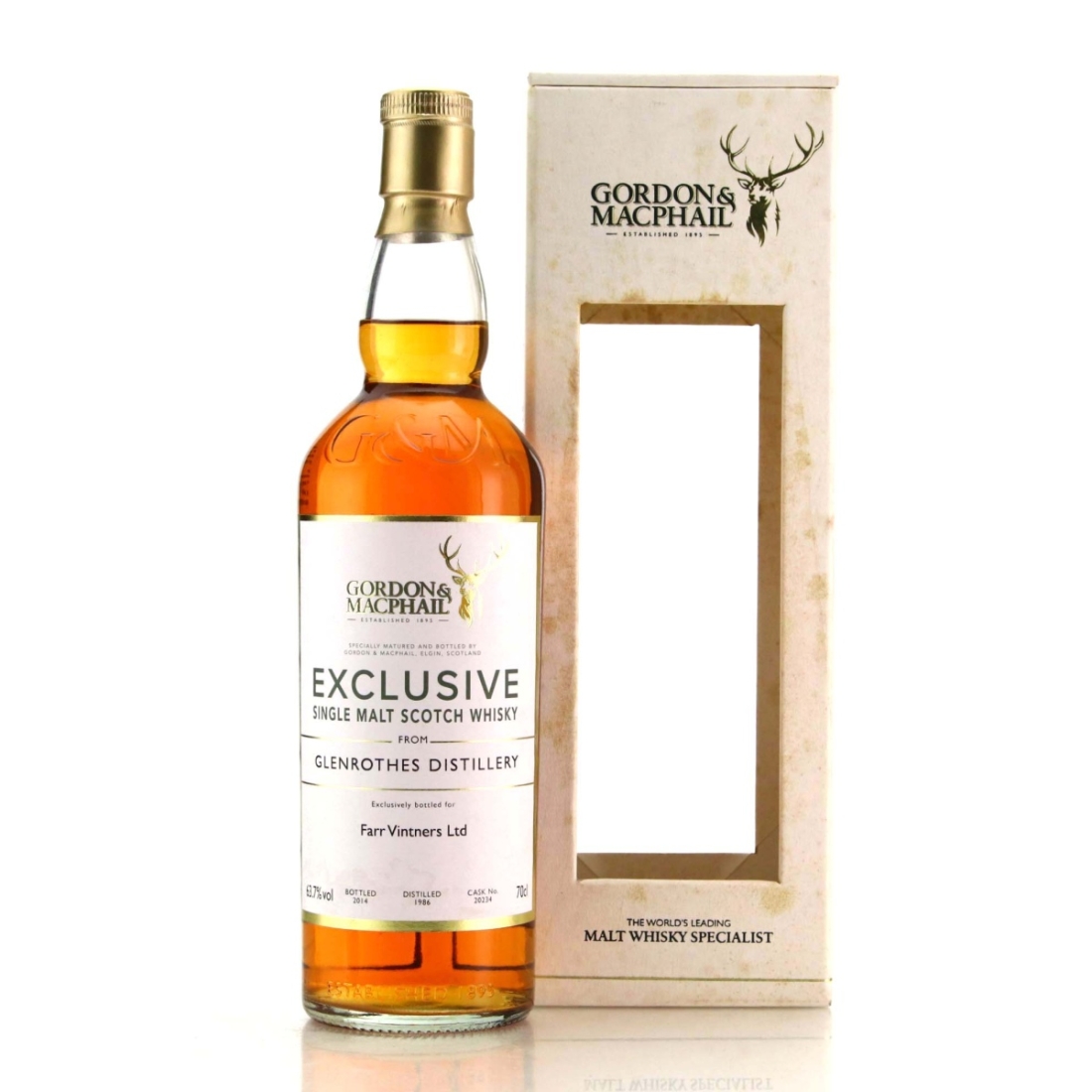 Glenrothes 1986 Gordon and MacPhail Exclusive / Farr Vintners