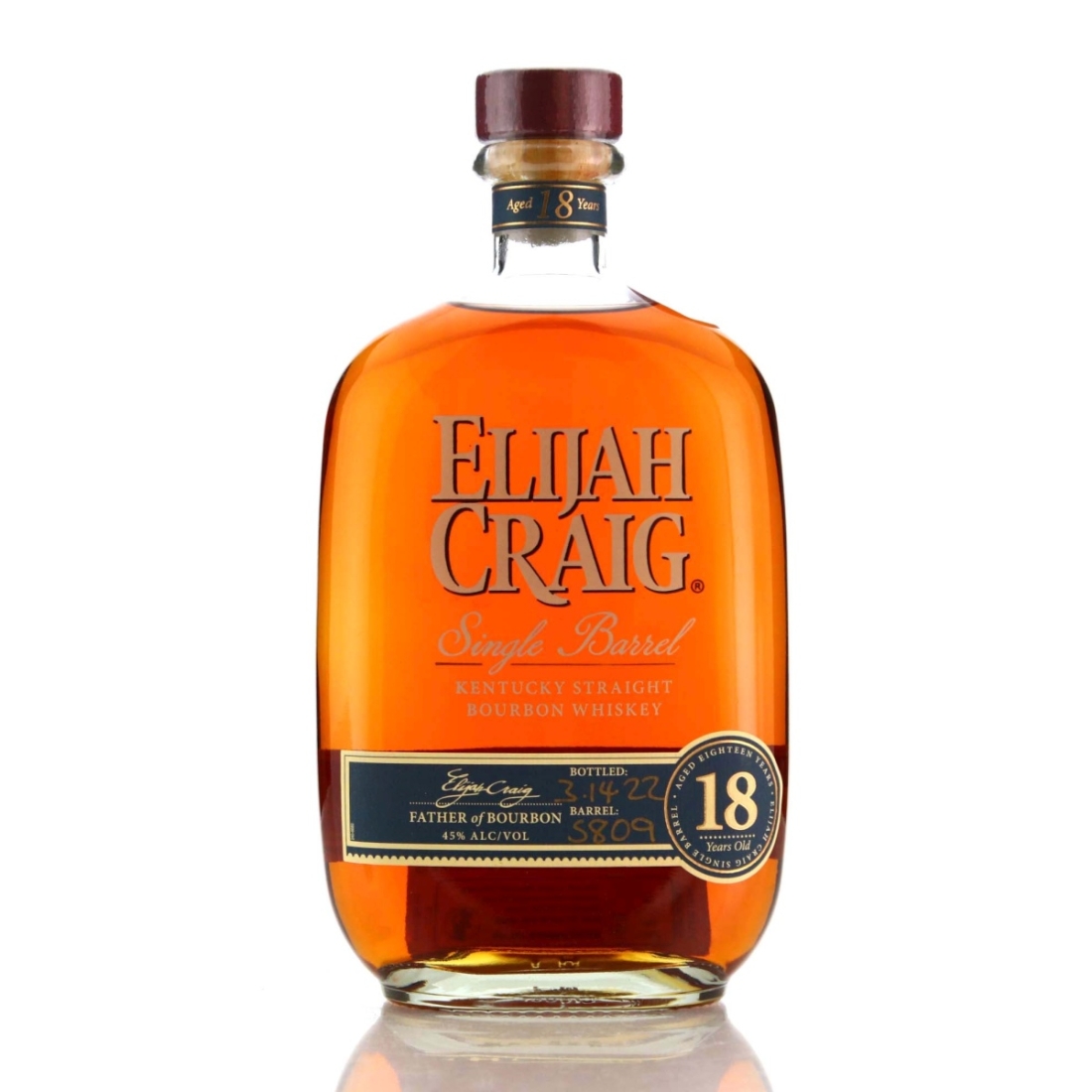 Elijah Craig 18 Year Old Single Barrel #5809