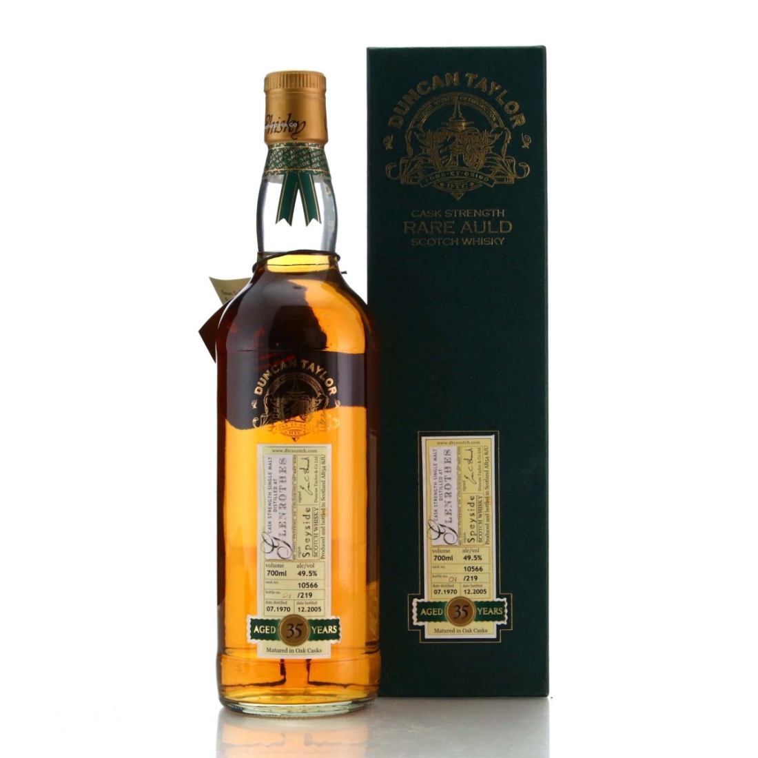Glenrothes 1970 Duncan Taylor 35 Year Old #10566 / Bottle No.1