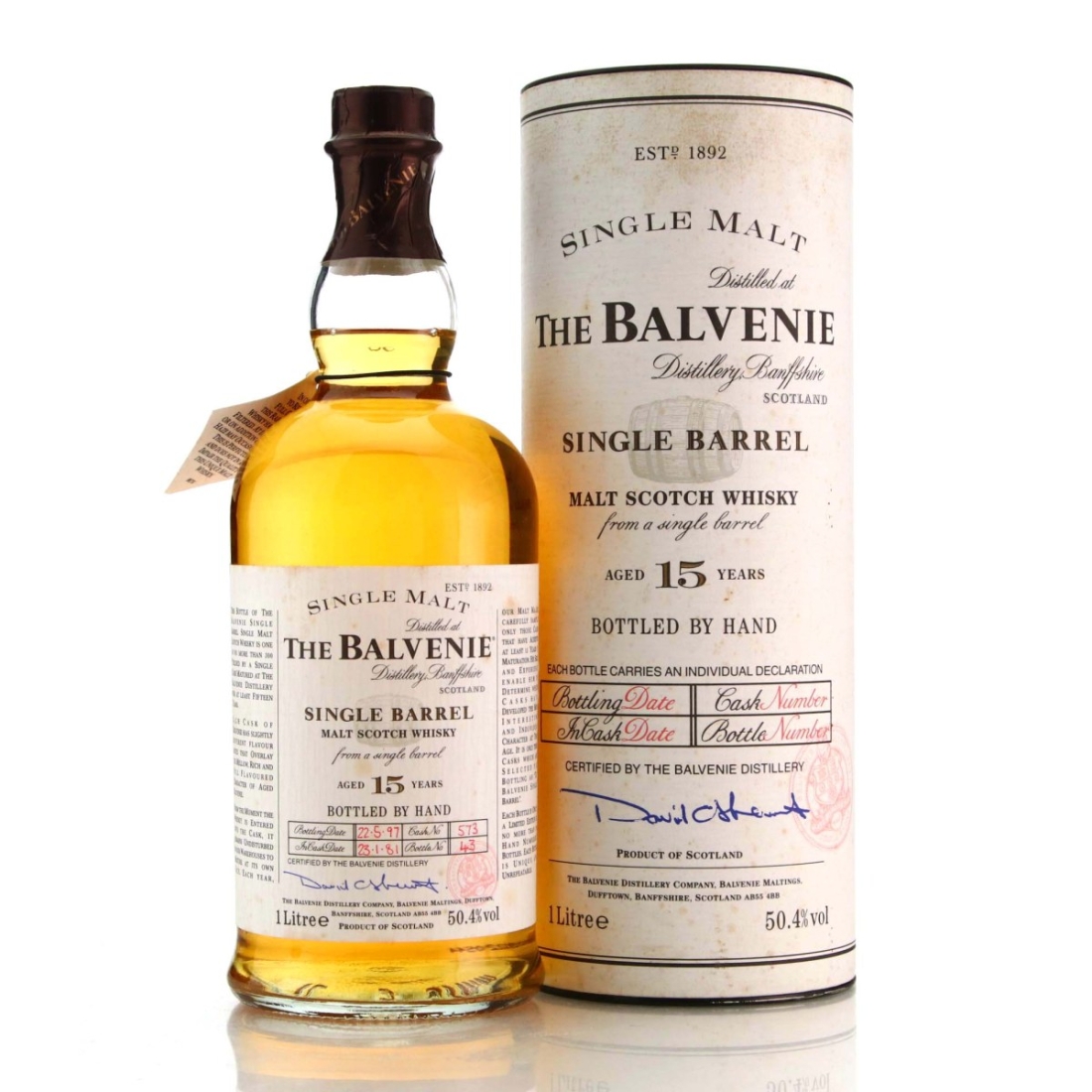 Balvenie 1997 Single Barrel 15 Year Old #573 1 Litre