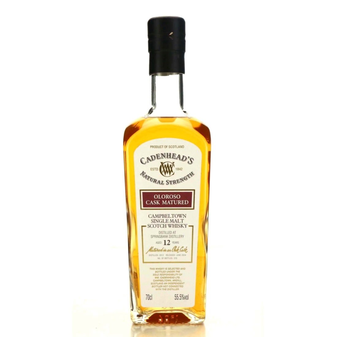 Springbank 2012 Cadenhead's 12 Year Old Oloroso Cask