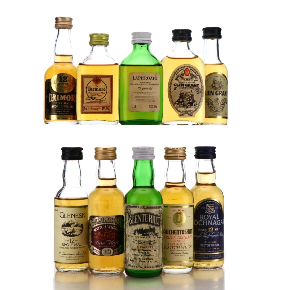 Single Malt Miniature x 10 circa 1970s-80s