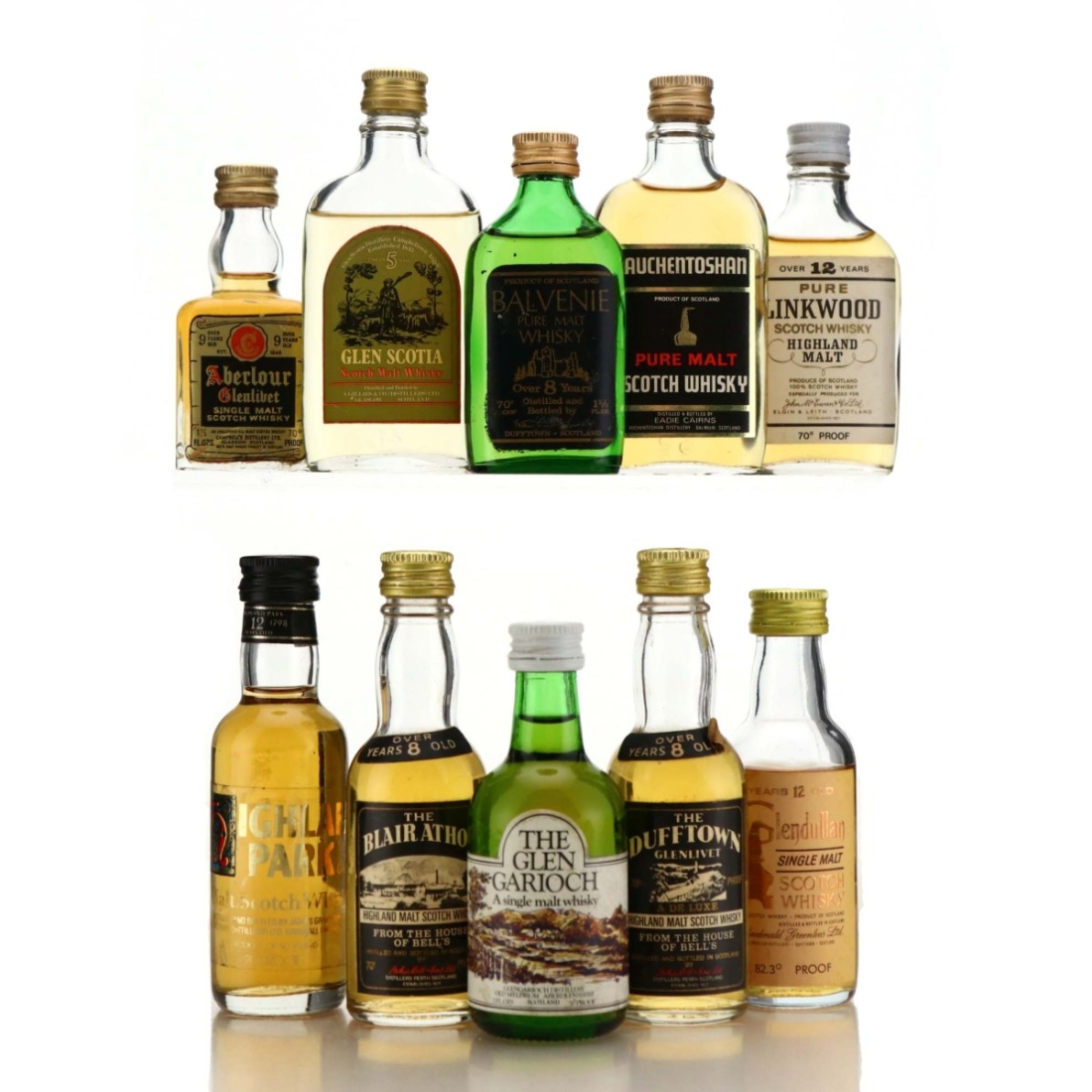 Single Malt Miniature x 10 circa 1970s