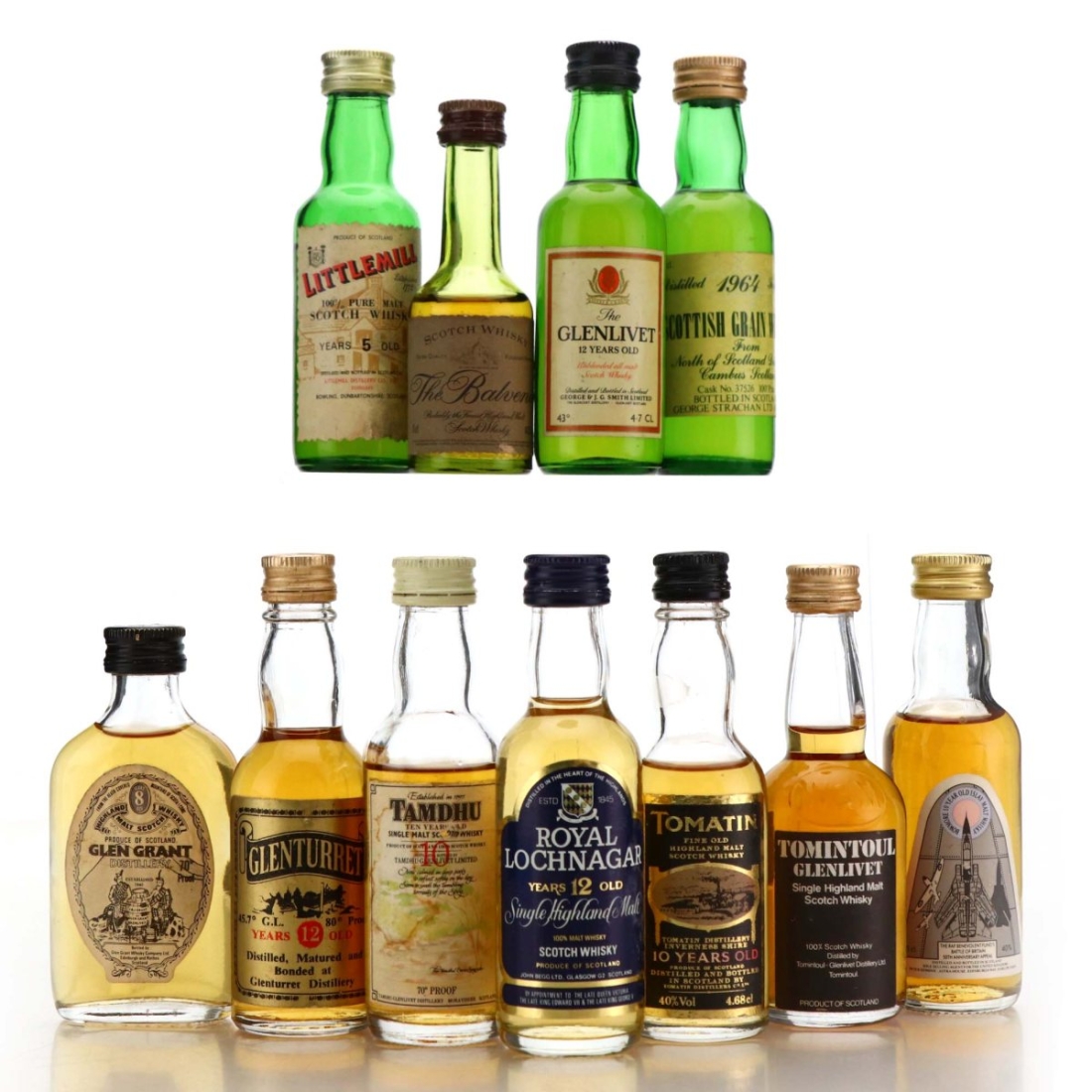 Single Malt Miniature x 11 circa 1970s-80s