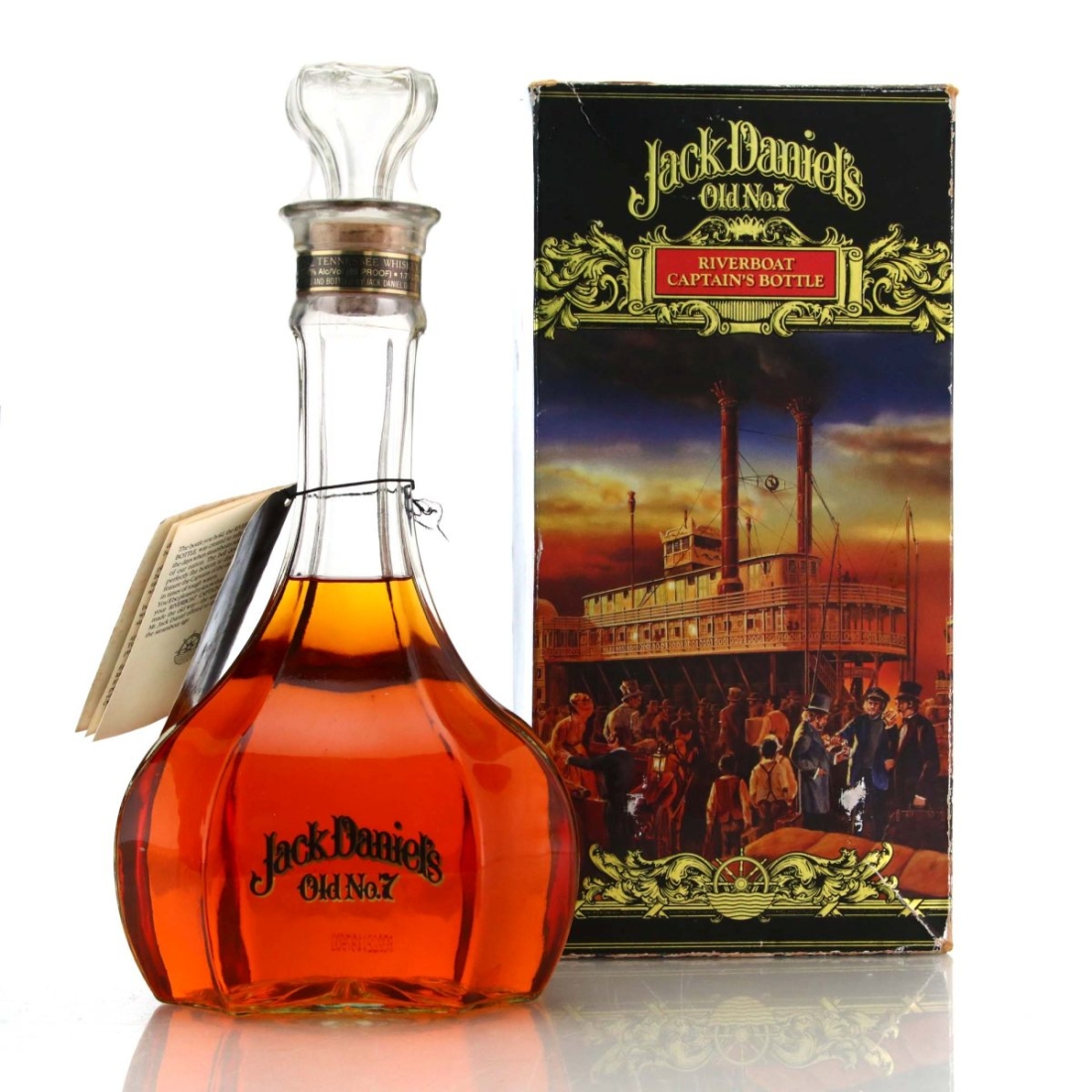 Jack Daniel's Old No.7 Riverboat Captain's Bottle 90 Proof 1.75 Litre 1987