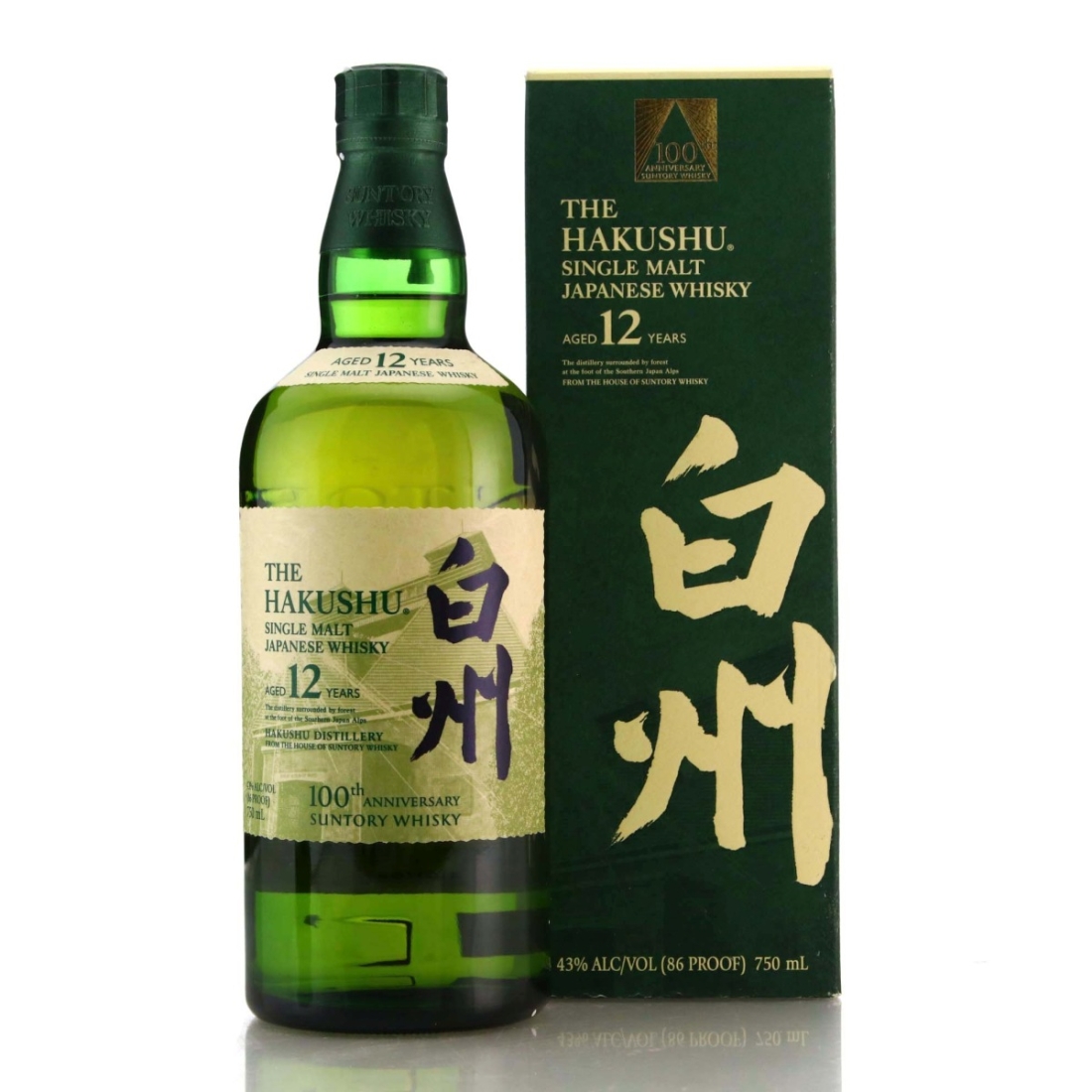 Hakushu 12 Year Old 75cl / Suntory Whisky 100th Anniversary - US Import