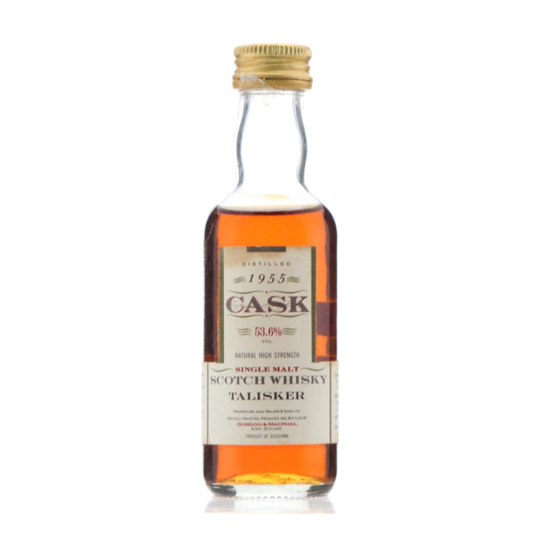 Talisker 1955 Gordon and MacPhail Cask Strength bottled 1993 Miniature