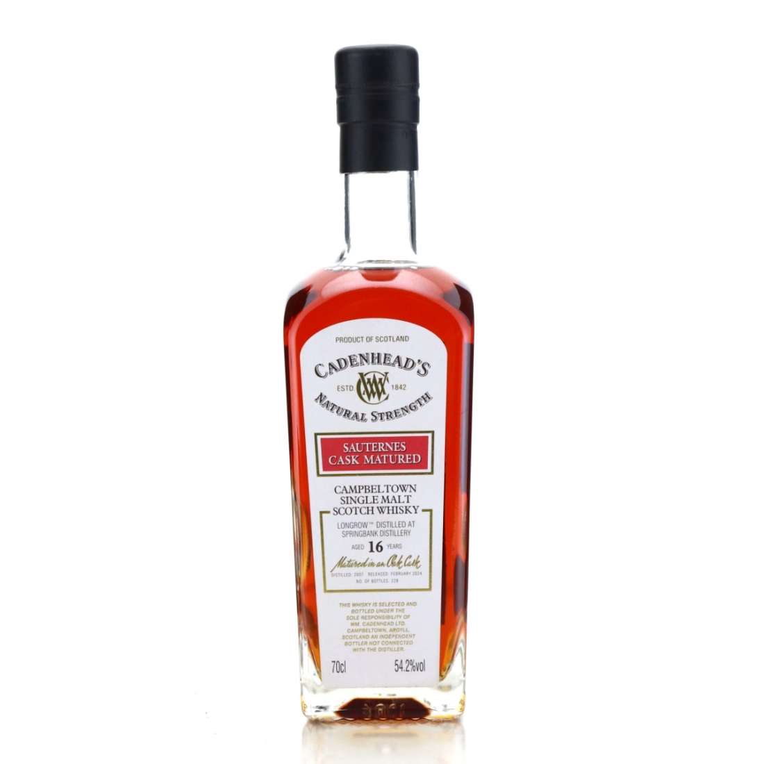 Longrow 2007 Cadenhead's 16 Year Old Sauternes Cask