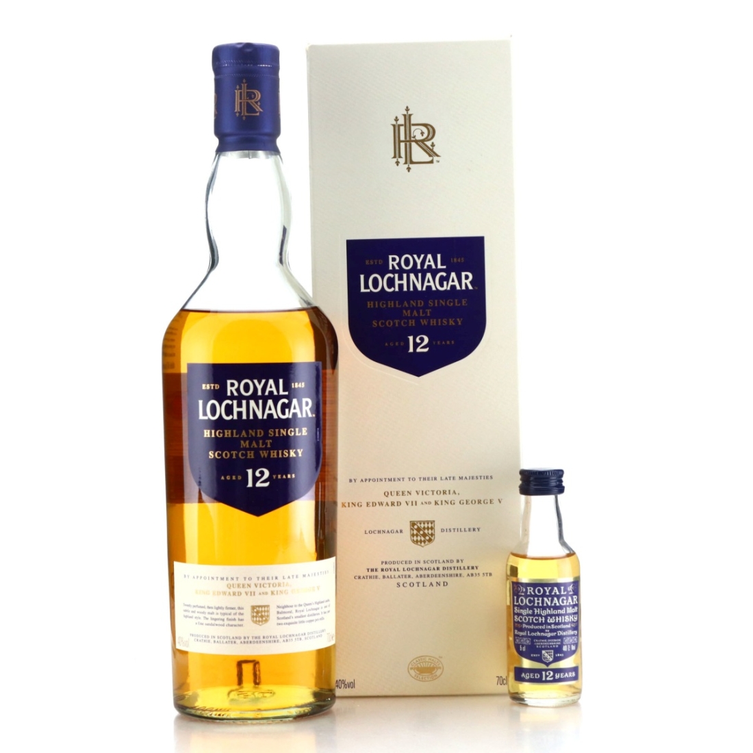 Royal Lochnagar 12 Year Old / includes 1990s Miniature