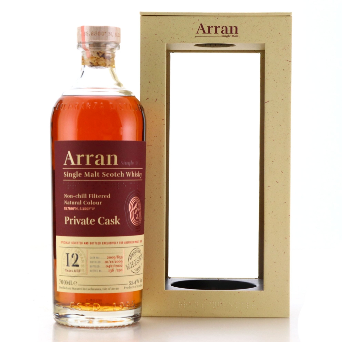 Arran 2009 Private Sherry Cask 12 Year Old #859 / Aberdeen Whisky Shop