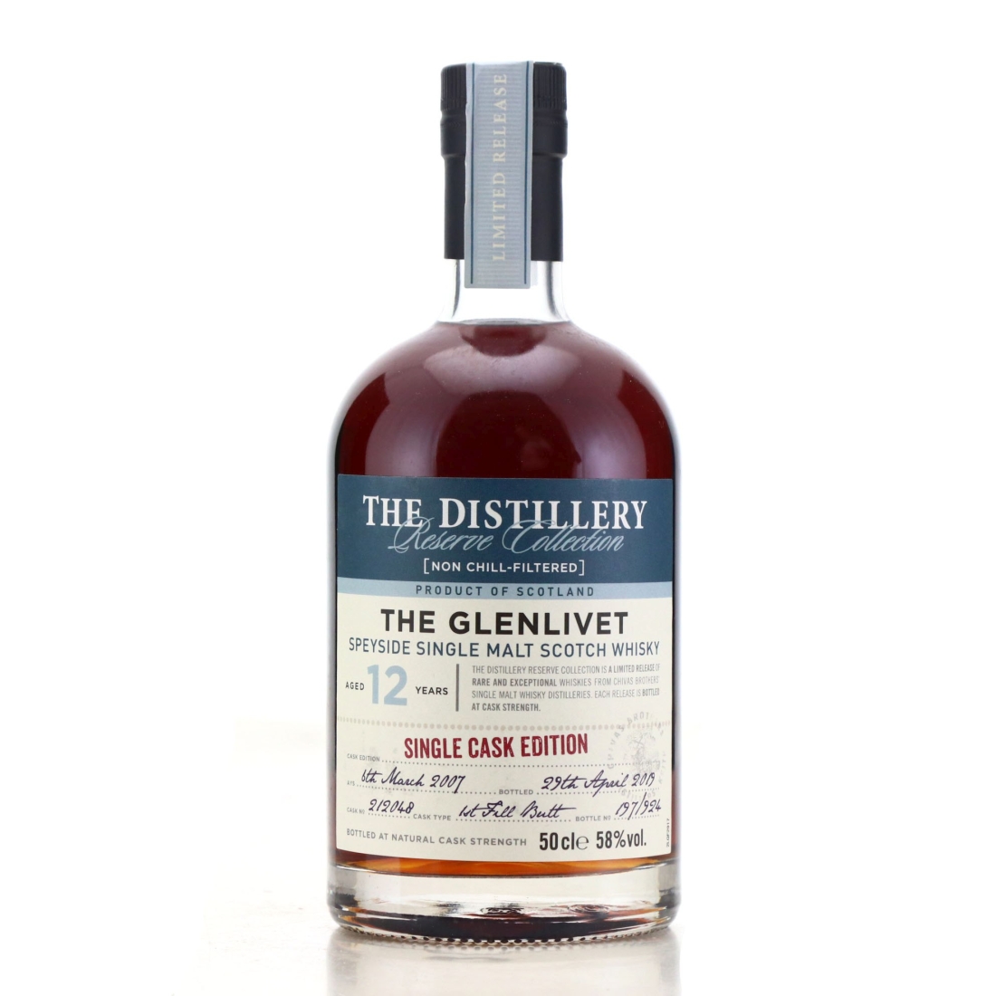 Glenlivet 2007 Reserve Collection 12 Year Old 50cl / Single Cask Edition