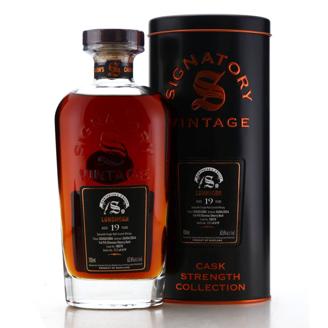 Longmorn 2005 Signatory Vintage 19 Year Old Cask Strength / Symington's Choice