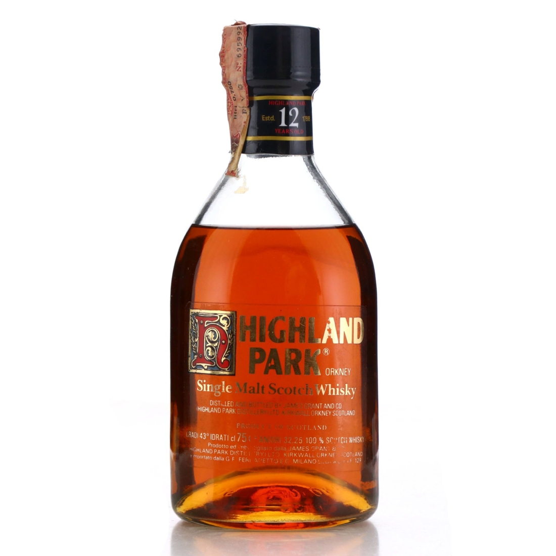 Highland Park 12 Year Old 1980s / Ferraretto Import