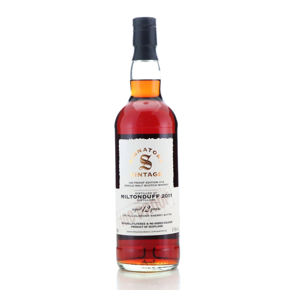 Miltonduff 2011 Signatory Vintage 12 Year Old 100 Proof