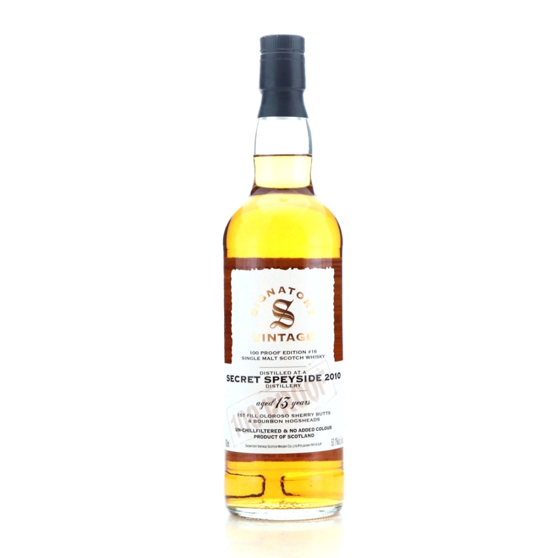 Speyside Single Malt 2010 Signatory Vintage 13 Year Old 100 Proof