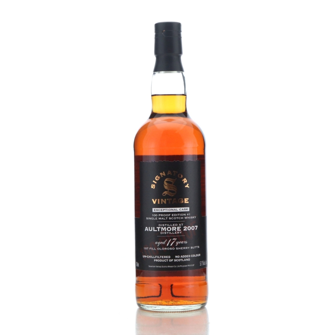 Aultmore 2007 Signatory Vintage 17 Year Old Exceptional Cask #1