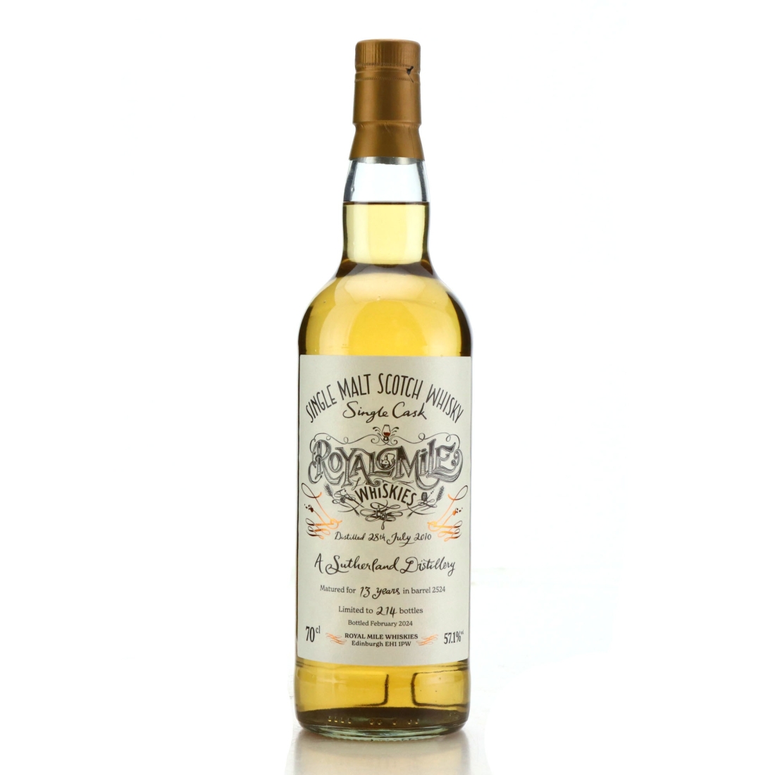 Sutherland Single Malt 2010 Royal Mile Whiskies 13 Year Old