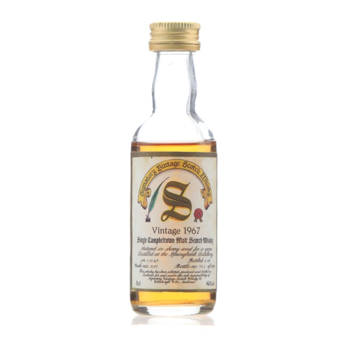 Springbank 1967 Signatory Vintage 21 Year Old Miniature