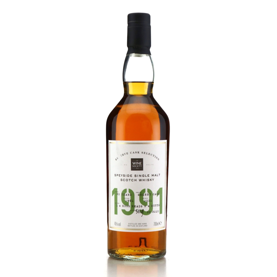 Speyside Single Malt 1991 Wine Society 30 Year Old / Reserve Cask Selection No.5