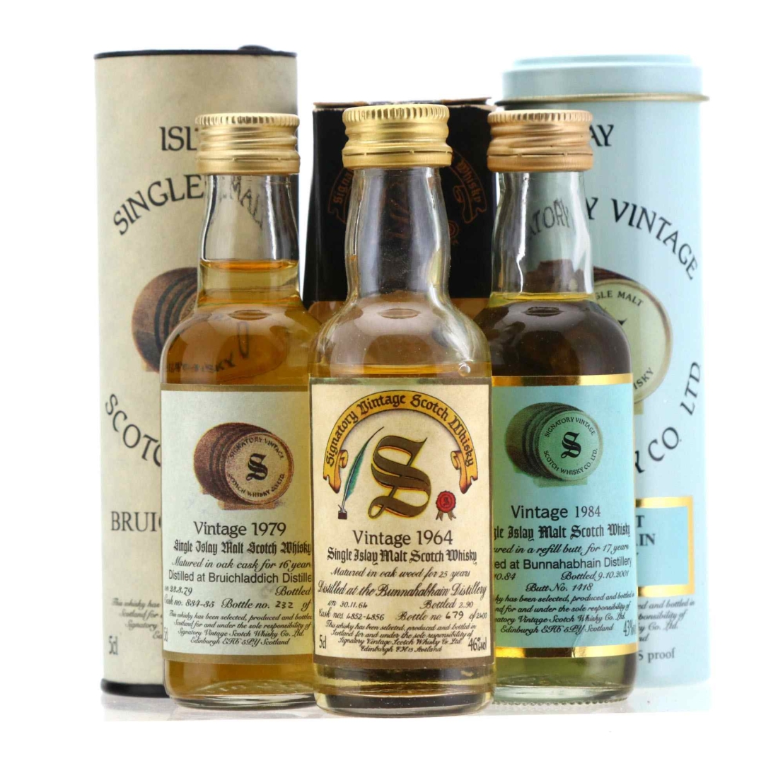 Signatory Vintage Islay Miniature x 3