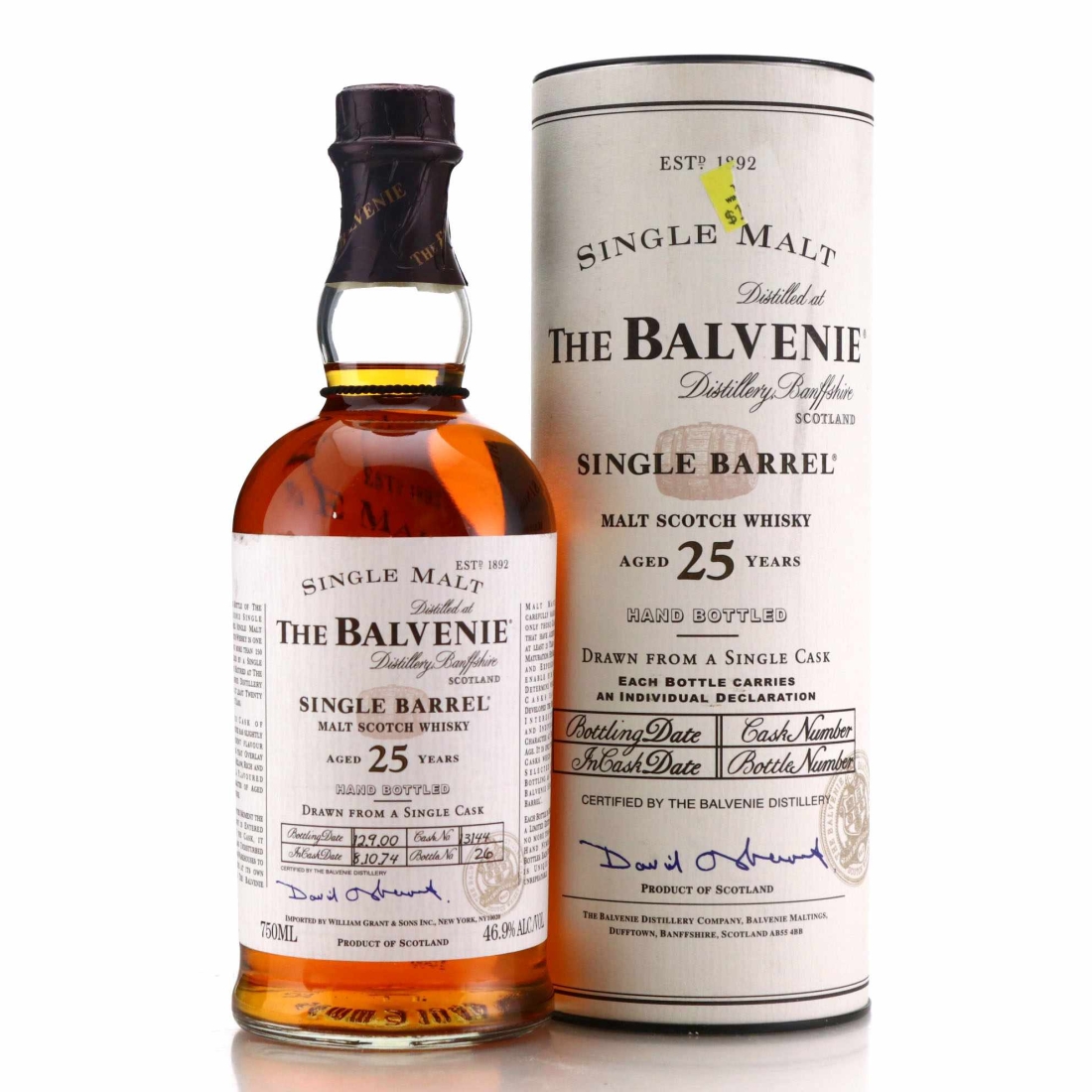 Balvenie 1974 Single Barrel 25 Year Old #13144 75cl / US Import