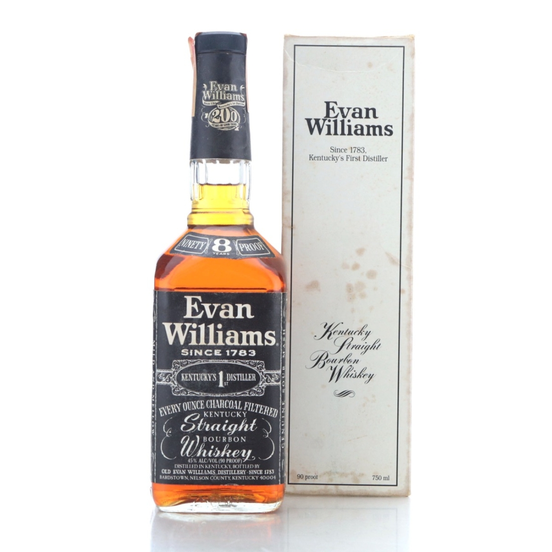 Evan Williams 7 Year Old Kentucky Straight Bourbon 1990