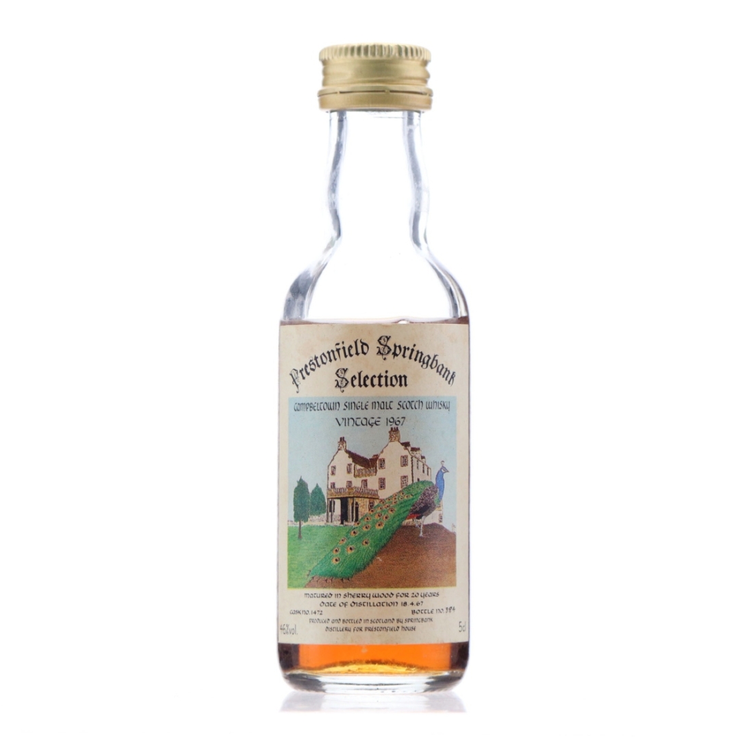 Springbank 1967 Prestonfield House 20 Year Old #1472 Miniature