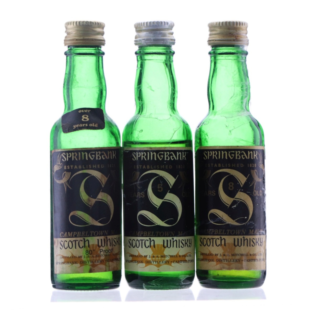 Springbank 5 & 8 Year Old Miniature x 3 1970s