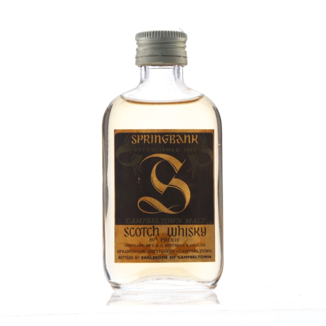 Springbank Single Malt 80 Proof Miniature 1970s