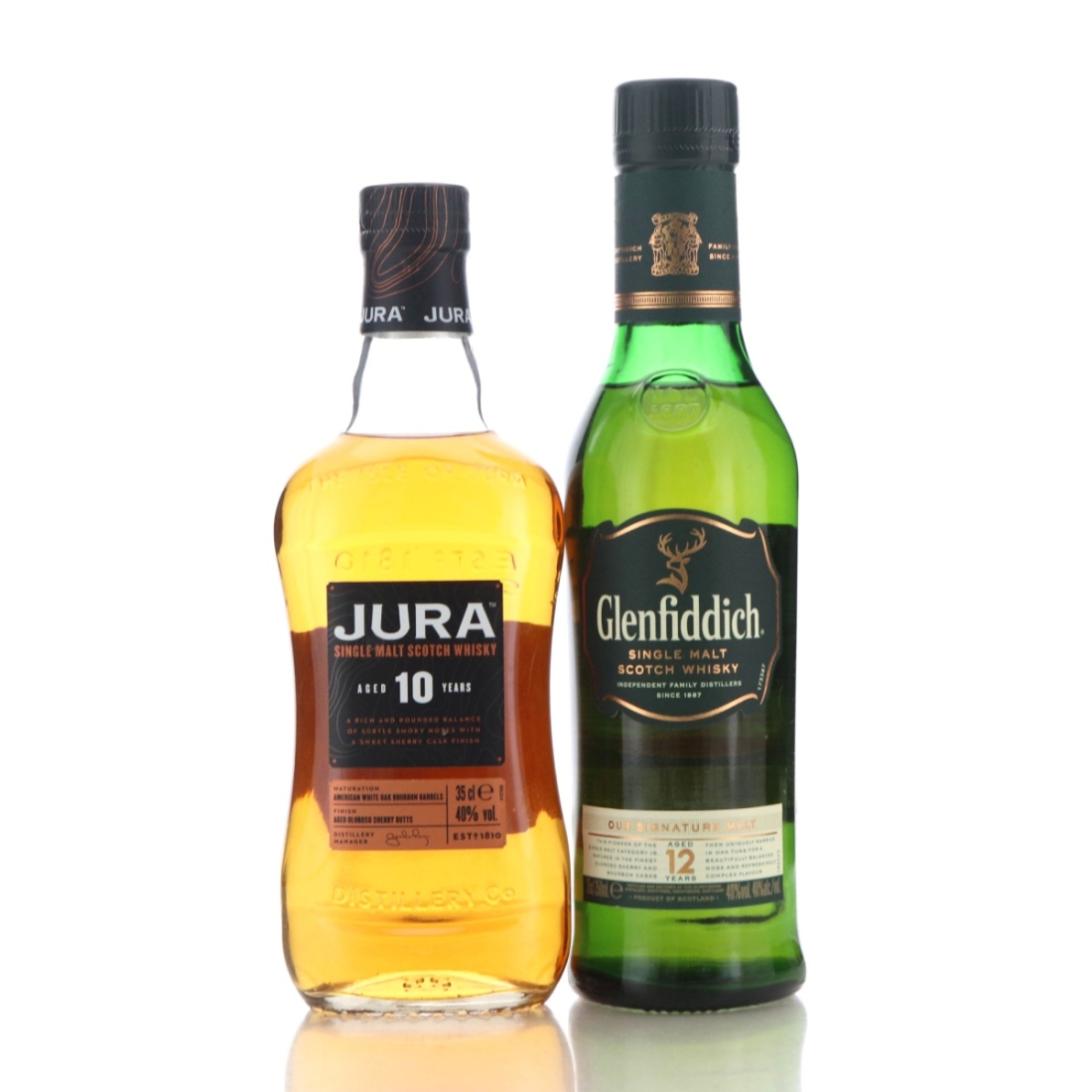 Jura 10 Year Old & Glenfiddich 12 Year Old 2 x 35cl