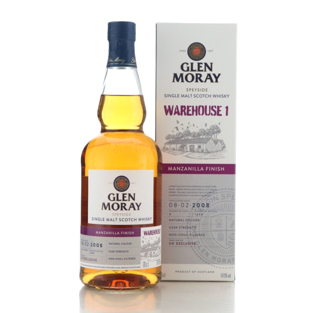Glen Moray 2008 Warehouse 1 Manzanilla Finish / UK