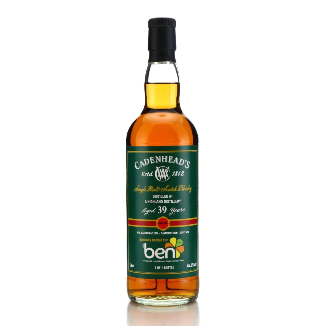 Highland Single Malt 39 Year Old Cadenhead's / The Ben Charity Lot - One of 1