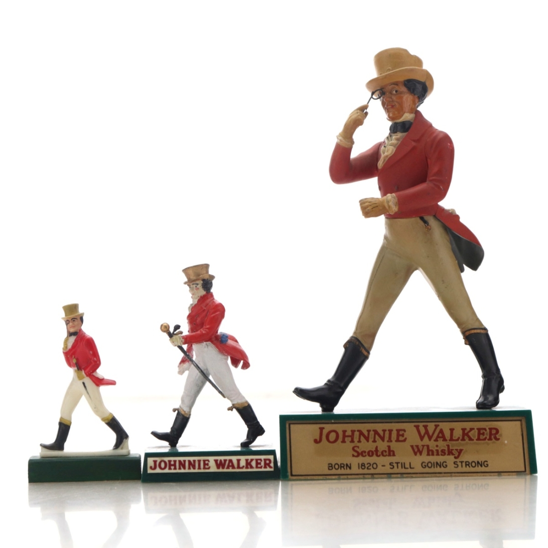 Johnnie Walker Striding Man Figure x 3