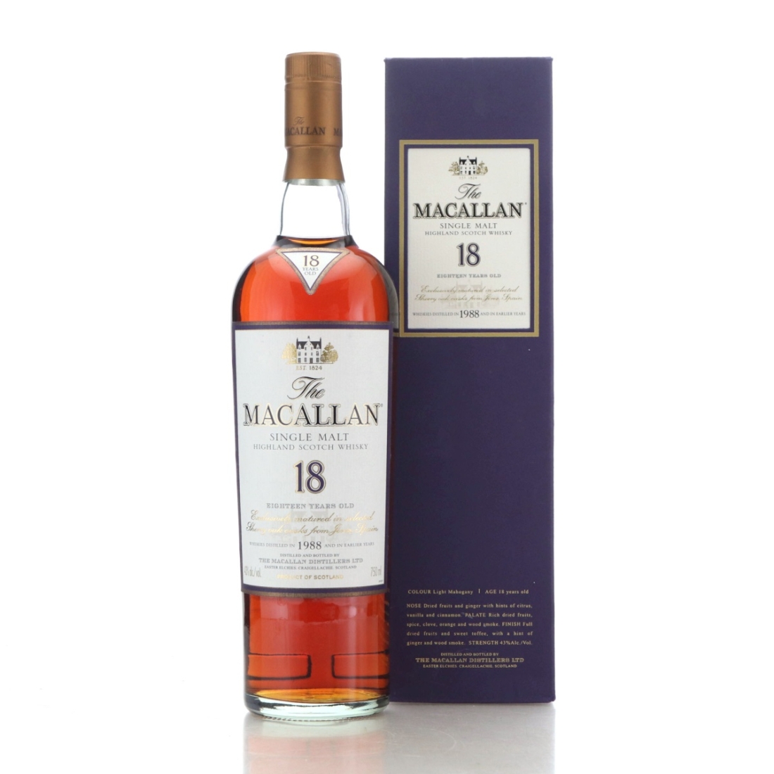 Macallan 1988 18 Year Old 75cl / US Import
