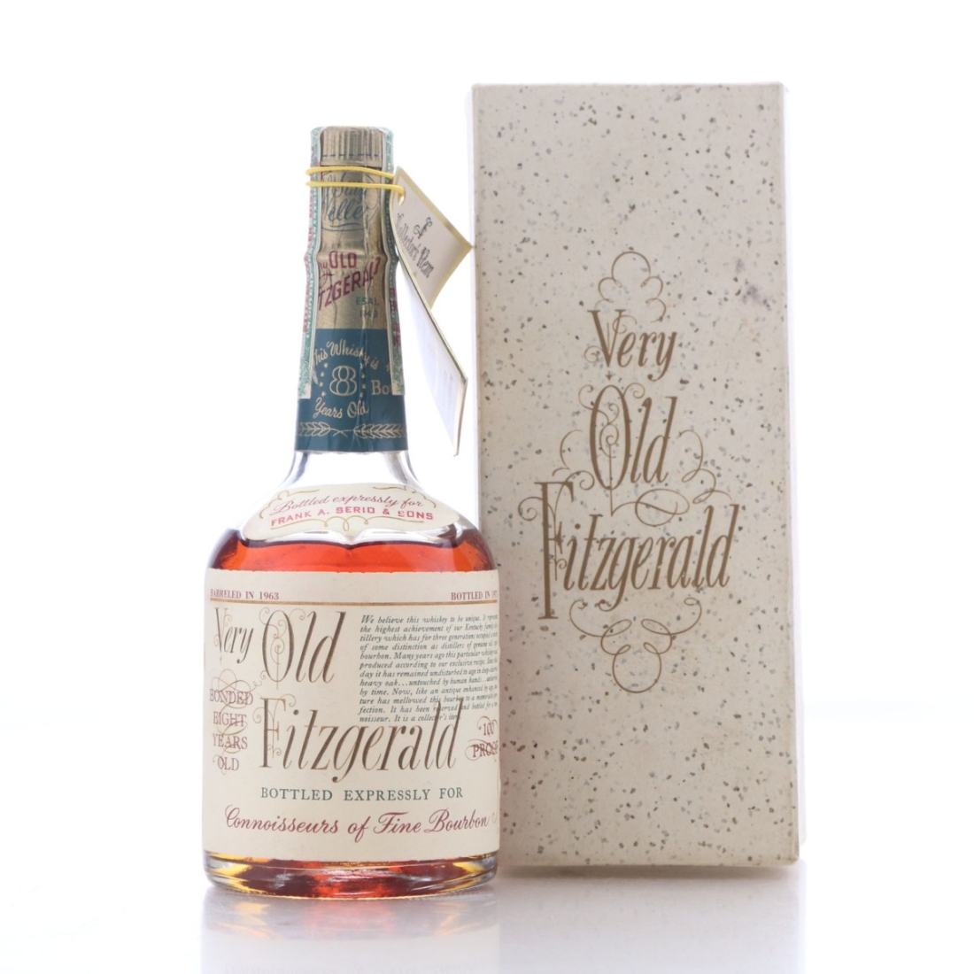 Very Old Fitzgerald 1963 Bottled in Bond 8 Year Old 100 Proof Half Pint / Stitzel-Weller