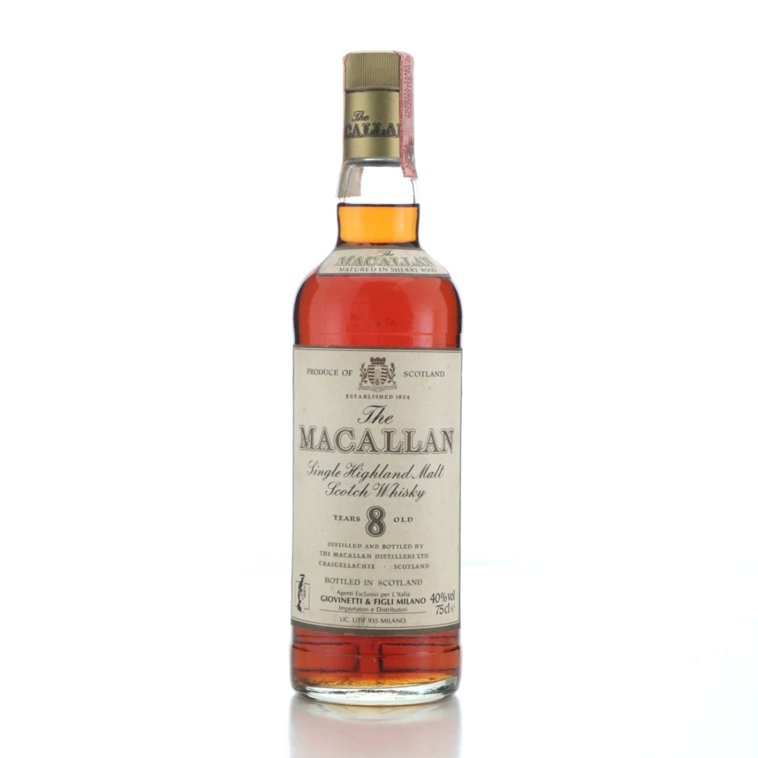 Macallan 8 Year Old early 1980s / Giovinetti Import